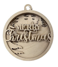 Christmas 3D Laser Cut Ornament – Baltic Birch Wood Craft Supplies | DIY Wood Ornament Kit XM91 - The Wood Shape Store