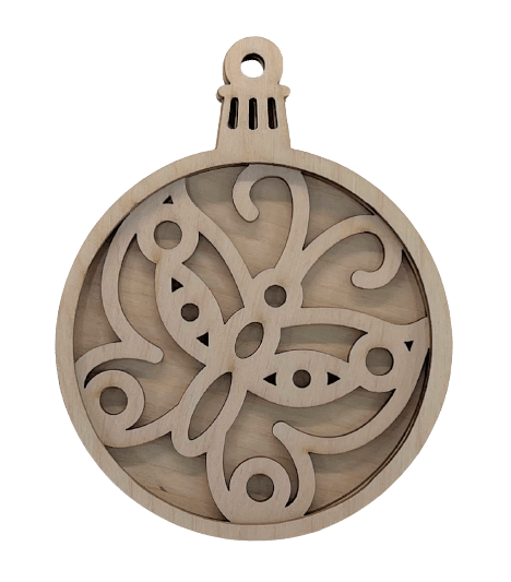 Butterfly 3D Laser Cut Ornament – Baltic Birch Wood Craft Supplies | DIY Wood Ornament Kit AN33 - The Wood Shape Store