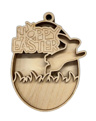 3D Ornament Bunny 4 Pieces Laser Cut Out Unfinished ORN190 3D Ornament Bunny 4 Pieces Laser Cut Out Unfinished ORN190