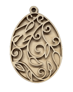 Easter 3D Laser Cut Ornament – Baltic Birch Wood Craft Supplies | DIY Wood Ornament Kit ES1 - The Wood Shape Store