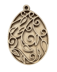 Easter 3D Laser Cut Ornament – Baltic Birch Wood Craft Supplies | DIY Wood Ornament Kit ES1 - The Wood Shape Store