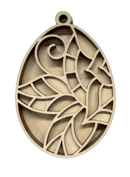 Easter 3D Laser Cut Ornament – Baltic Birch Wood Craft Supplies | DIY Wood Ornament Kit ES37 - The Wood Shape Store
