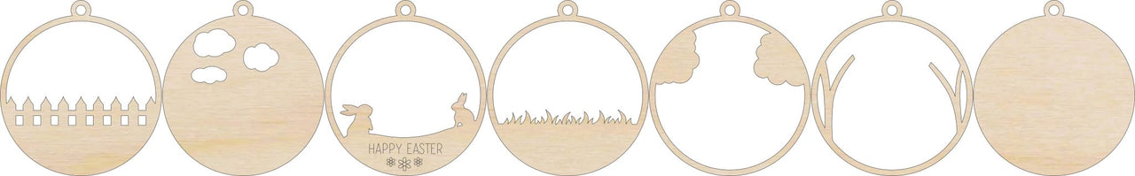 Bunny 3D Laser Cut Ornament – Baltic Birch Wood Craft Supplies | DIY Wood Ornament Kit ES2 - The Wood Shape Store
