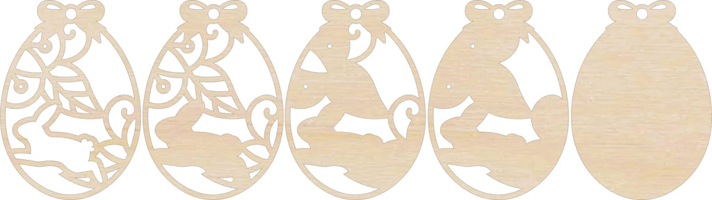3D Ornament Bunny 5 Pieces Laser Cut Out Unfinished ORN194 3D Ornament Bunny 5 Pieces Laser Cut Out Unfinished ORN194