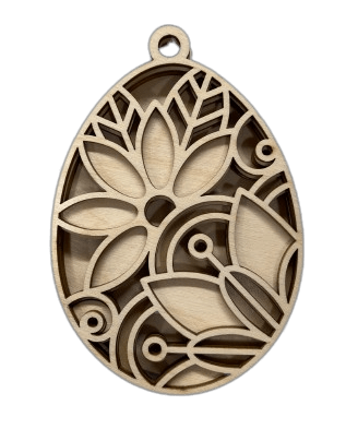 Easter 3D Laser Cut Ornament – Baltic Birch Wood Craft Supplies | DIY Wood Ornament Kit ES6 - The Wood Shape Store