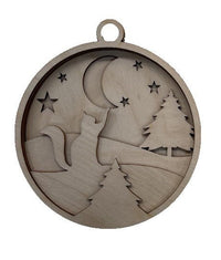 Cat 3D Laser Cut Ornament – Baltic Birch Wood Craft Supplies | DIY Wood Ornament Kit AN53 - The Wood Shape Store