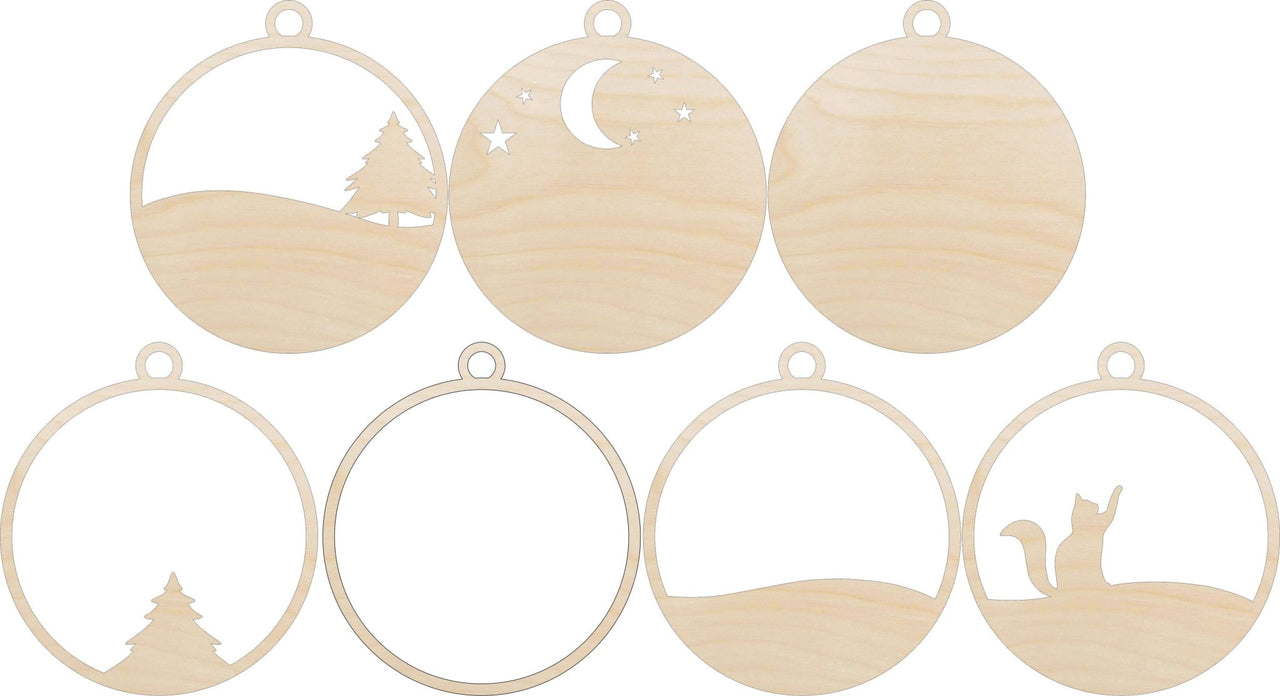 Cat 3D Laser Cut Ornament – Baltic Birch Wood Craft Supplies | DIY Wood Ornament Kit AN53 - The Wood Shape Store