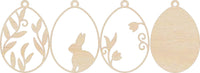 Bunny 3D Laser Cut Ornament – Baltic Birch Wood Craft Supplies | DIY Wood Ornament Kit ES7 - The Wood Shape Store