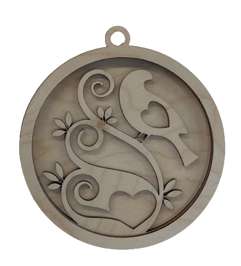 Bird 3D Laser Cut Ornament – Baltic Birch Wood Craft Supplies | DIY Wood Ornament Kit BR6 - The Wood Shape Store