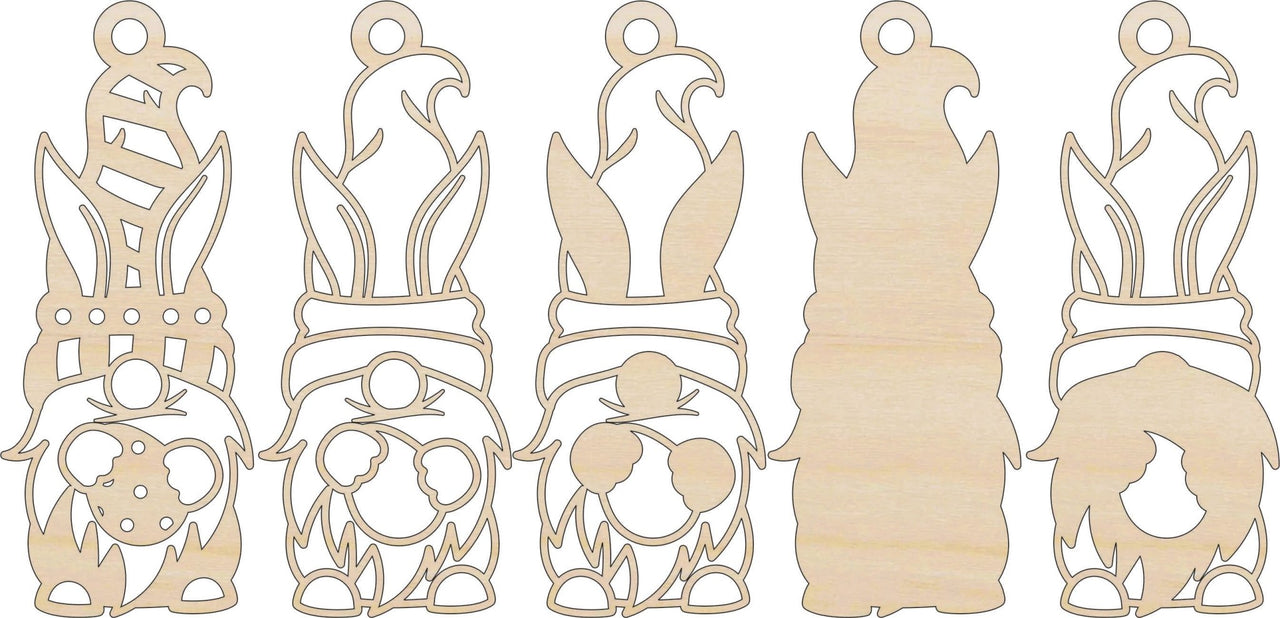 Gnome 3D Laser Cut Ornament – Baltic Birch Wood Craft Supplies | DIY Wood Ornament Kit ES18 - The Wood Shape Store