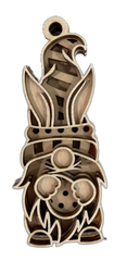 3D Ornament Gnome 5 Pieces Laser Cut Out Unfinished ORN207 3D Ornament Gnome 5 Pieces Laser Cut Out Unfinished ORN207
