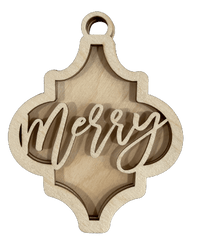 Christmas 3D Laser Cut Ornament – Baltic Birch Wood Craft Supplies | DIY Wood Ornament Kit XM10 - The Wood Shape Store