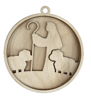 Nativity 3D Laser Cut Ornament – Baltic Birch Wood Craft Supplies | DIY Wood Ornament Kit RE18 - The Wood Shape Store