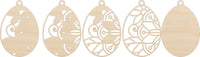 Easter Egg 3D Laser Cut Ornament – Baltic Birch Wood Craft Supplies | DIY Wood Kit ES63 - The Wood Shape Store