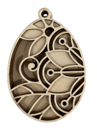 Easter Egg 3D Laser Cut Ornament – Baltic Birch Wood Craft Supplies | DIY Wood Kit ES63 - The Wood Shape Store