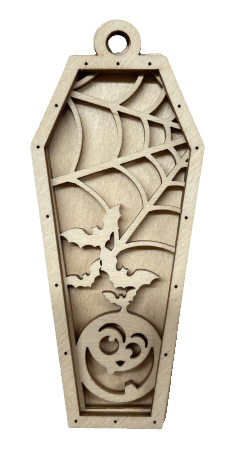 Halloween 3D Laser Cut Ornament – Baltic Birch Wood Craft Supplies | DIY Wood Ornament Kit HA6 - The Wood Shape Store