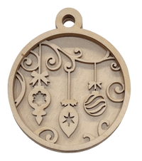 Ornaments 3D Laser Cut Ornament – Baltic Birch Wood Craft Supplies | DIY Wood Ornament Kit XM8 - The Wood Shape Store