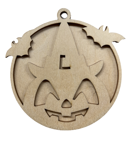 3D Ornament Pumpkin 2 Pieces Laser Cut Out Unfinished ORN220 3D Ornament Pumpkin 2 Pieces Laser Cut Out Unfinished ORN220