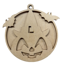 3D Ornament Pumpkin 2 Pieces Laser Cut Out Unfinished ORN220 3D Ornament Pumpkin 2 Pieces Laser Cut Out Unfinished ORN220