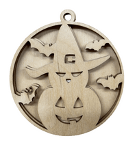 Pumpkin 3D Laser Cut Ornament – Baltic Birch Wood Craft Supplies | DIY Wood Ornament Kit HA28 - The Wood Shape Store