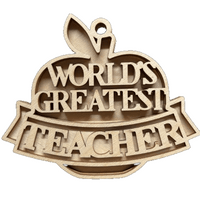Teacher 3D Laser Cut Ornament – Baltic Birch Wood Craft Supplies | DIY Wood Kit SC1 - The Wood Shape Store