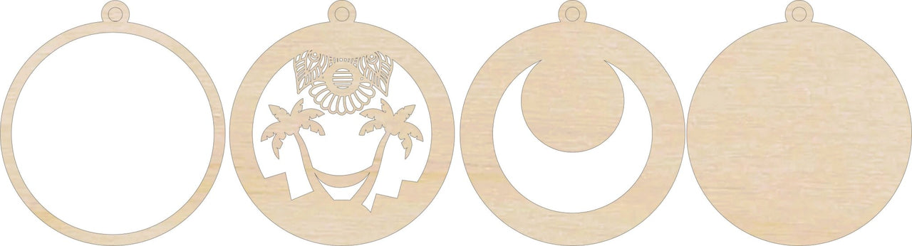 Beach 3D Laser Cut Ornament – Baltic Birch Wood Craft Supplies | DIY Wood Ornament Kit BC3 - The Wood Shape Store