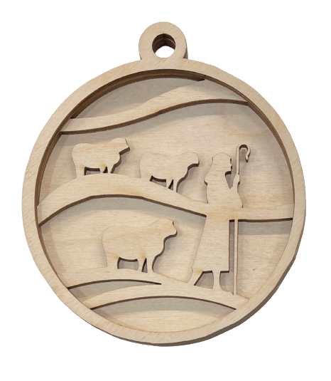 Nativity 3D Laser Cut Ornament – Baltic Birch Wood Craft Supplies | DIY Wood Ornament Kit RE5 - The Wood Shape Store