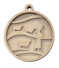 Nativity 3D Laser Cut Ornament – Baltic Birch Wood Craft Supplies | DIY Wood Ornament Kit RE5 - The Wood Shape Store