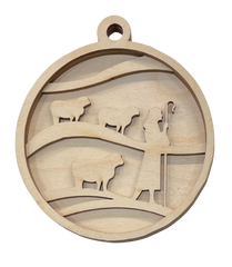 3D Ornament Nativity 3 Pieces Laser Cut Out Unfinished ORN22 3D Ornament Nativity 3 Pieces Laser Cut Out Unfinished ORN22