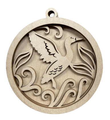 Duck 3D Laser Cut Ornament – Baltic Birch Wood Craft Supplies | DIY Wood Ornament Kit BR7 - The Wood Shape Store