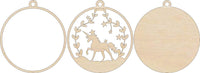 Unicorn 3D Laser Cut Ornament – Baltic Birch Wood Craft Supplies | DIY Wood Ornament Kit MY1 - The Wood Shape Store