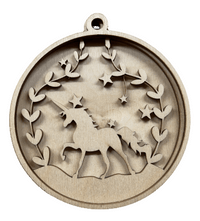 Unicorn 3D Laser Cut Ornament – Baltic Birch Wood Craft Supplies | DIY Wood Ornament Kit MY1 - The Wood Shape Store