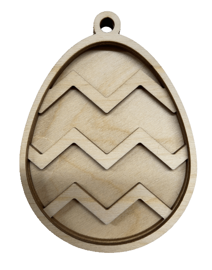 Easter 3D Laser Cut Ornament – Baltic Birch Wood Craft Supplies | DIY Wood Ornament Kit ES20 - The Wood Shape Store