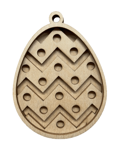 Easter 3D Laser Cut Ornament – Baltic Birch Wood Craft Supplies | DIY Wood Ornament Kit ES57 - The Wood Shape Store