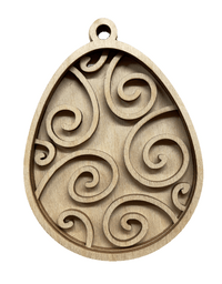 Easter 3D Laser Cut Ornament – Baltic Birch Wood Craft Supplies | DIY Wood Ornament Kit ES22 - The Wood Shape Store