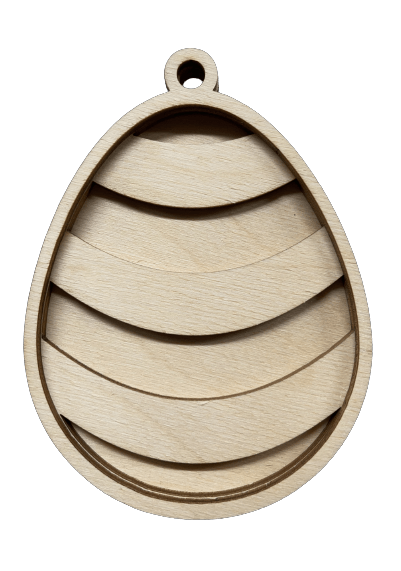 Easter 3D Laser Cut Ornament – Baltic Birch Wood Craft Supplies | DIY Wood Ornament Kit ES23 - The Wood Shape Store