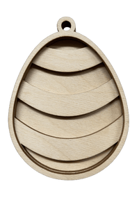 Easter 3D Laser Cut Ornament – Baltic Birch Wood Craft Supplies | DIY Wood Ornament Kit ES23 - The Wood Shape Store
