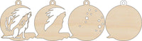 Wolf 3D Laser Cut Ornament – Baltic Birch Wood Craft Supplies | DIY Wood Ornament Kit AN28 - The Wood Shape Store
