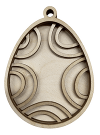 Easter 3D Laser Cut Ornament – Baltic Birch Wood Craft Supplies | DIY Wood Ornament Kit ES25 - The Wood Shape Store