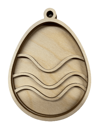 Easter 3D Laser Cut Ornament – Baltic Birch Wood Craft Supplies | DIY Wood Ornament Kit ES17 - The Wood Shape Store
