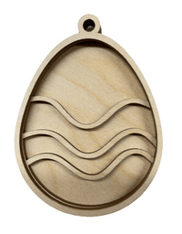 Easter 3D Laser Cut Ornament – Baltic Birch Wood Craft Supplies | DIY Wood Ornament Kit ES17 - The Wood Shape Store