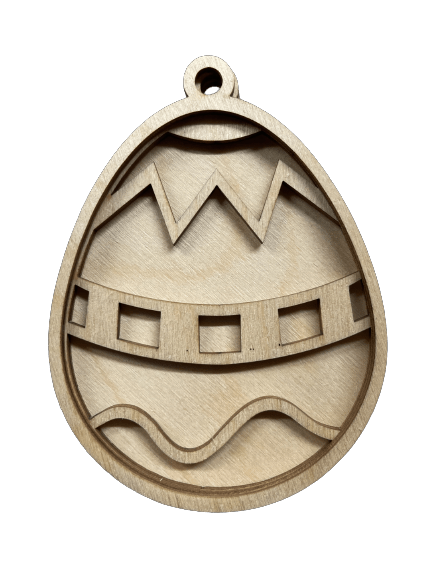 Easter 3D Laser Cut Ornament – Baltic Birch Wood Craft Supplies | DIY Wood Ornament Kit ES26 - The Wood Shape Store