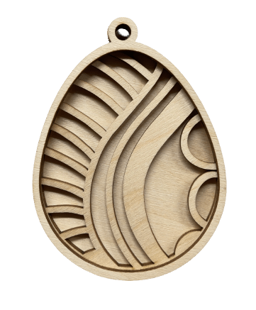 Easter 3D Laser Cut Ornament – Baltic Birch Wood Craft Supplies | DIY Wood Ornament KitES27 - The Wood Shape Store