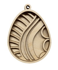 Easter 3D Laser Cut Ornament – Baltic Birch Wood Craft Supplies | DIY Wood Ornament KitES27 - The Wood Shape Store