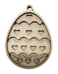 Easter 3D Laser Cut Ornament – Baltic Birch Wood Craft Supplies | DIY Wood Ornament Kit ES56 - The Wood Shape Store
