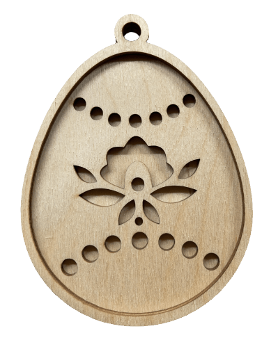 Easter 3D Laser Cut Ornament – Baltic Birch Wood Craft Supplies | DIY Wood Ornament Kit ES19 - The Wood Shape Store