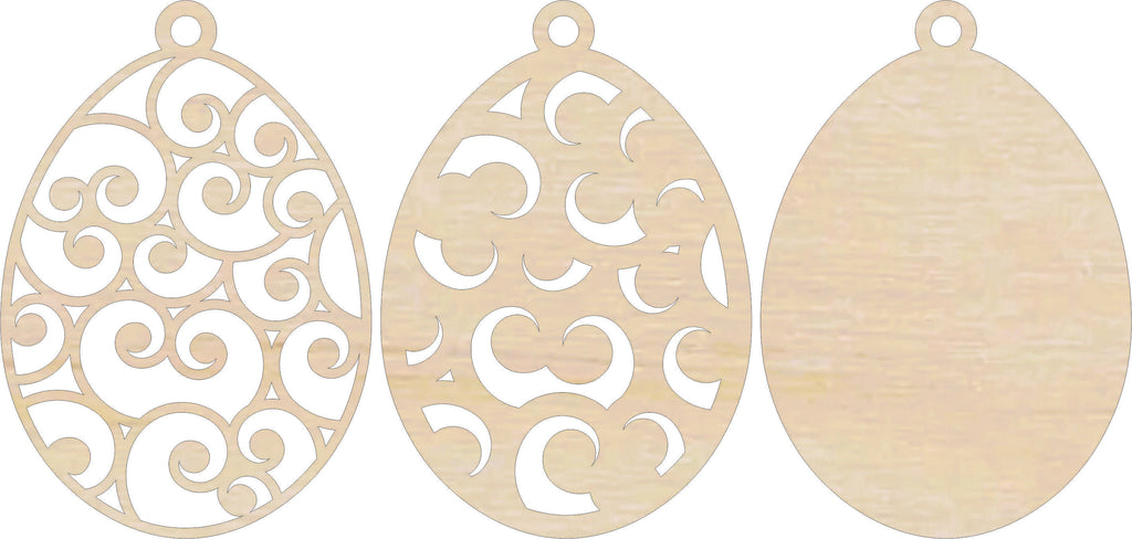 3D Ornament Easter 3 Pieces Laser Cut Out Unfinished ORN246 3D Ornament Easter 3 Pieces Laser Cut Out Unfinished ORN246