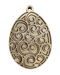 Easter 3D Laser Cut Ornament – Baltic Birch Wood Craft Supplies | DIY Wood Ornament Kit ES55 - The Wood Shape Store
