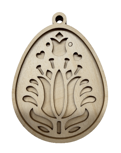 Easter 3D Laser Cut Ornament – Baltic Birch Wood Craft Supplies | DIY Wood Ornament Kit ES21 - The Wood Shape Store