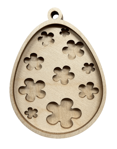 Easter 3D Laser Cut Ornament – Baltic Birch Wood Craft Supplies | DIY Wood Ornament Kit ES58 - The Wood Shape Store